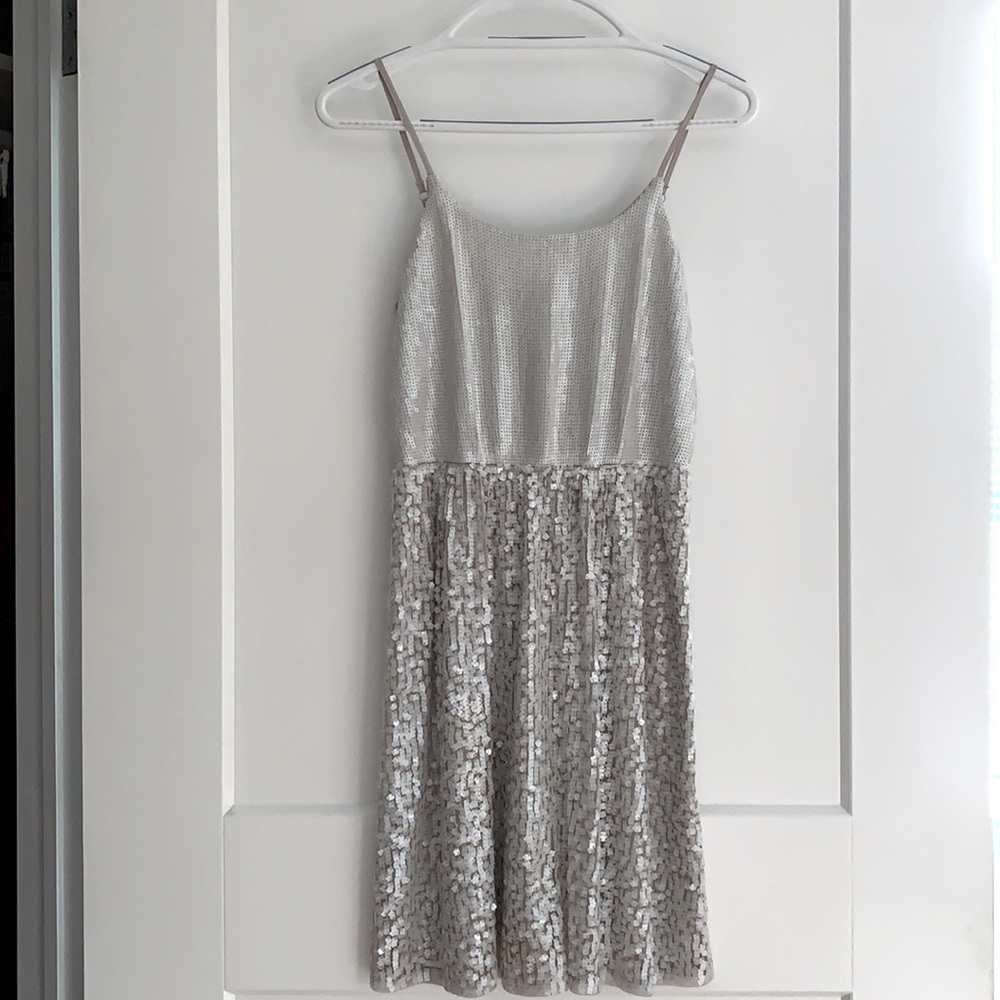 Express Metallic Cocktail Dress